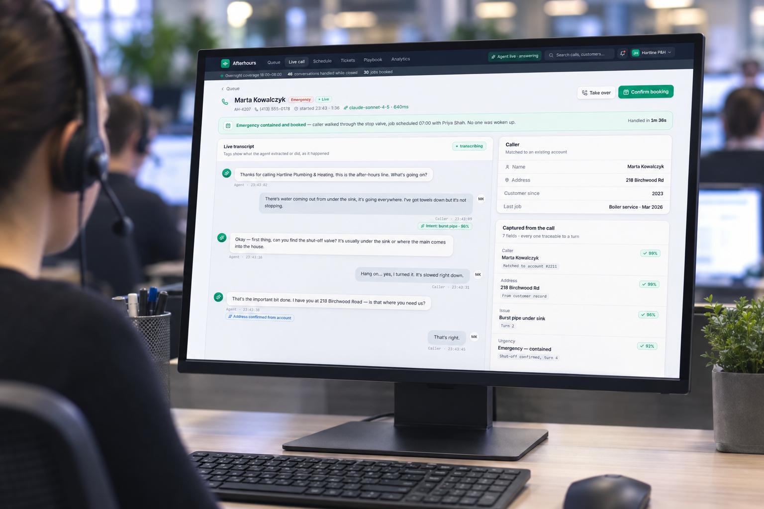 Customer support & intake agents