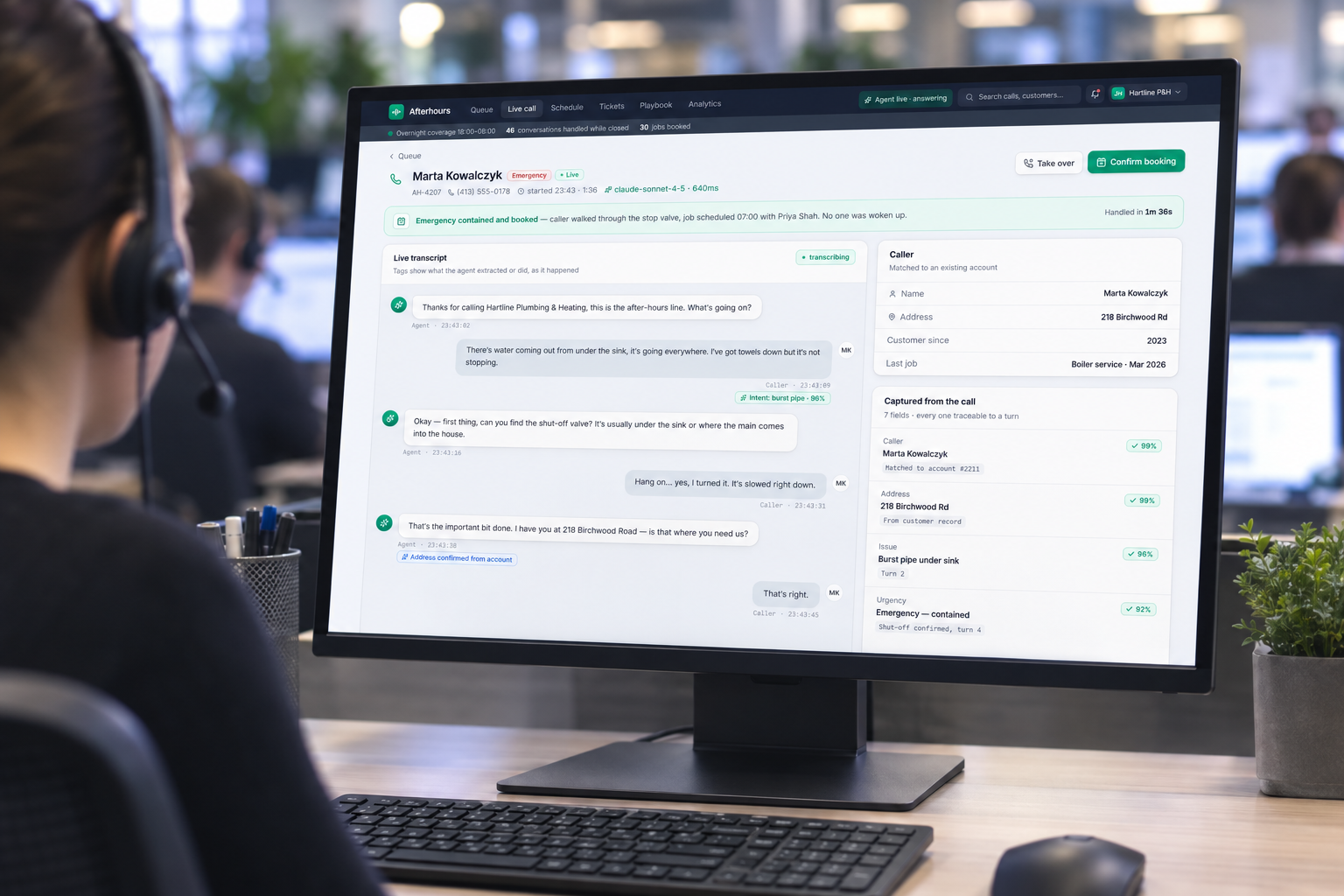 Case: Customer support & intake agents